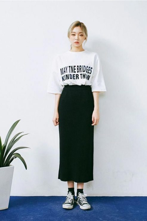 黑白穿搭　夏天